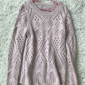 Loft Pale Pink Sweater Size XS